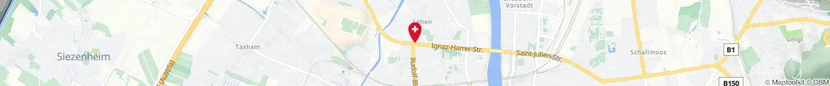 Kartendarstellung des Standorts für Lehener Löwen-Apotheke in 5020 Salzburg